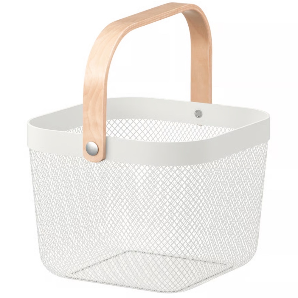 IKEA RISATORP Wire Basket, White, 9¾"x10¼"x7" (902.816.18) NEW